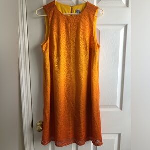 Anne Klein Orange Lace Dress
